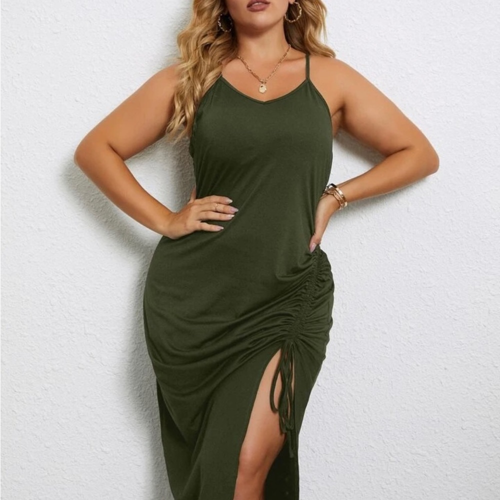 Olive green dress